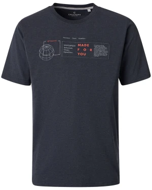 Duża męska koszulka krótki rękaw t-shirt z nadrukiem Casa Moda 126340071-108 granatowy (4XL) | 4XL