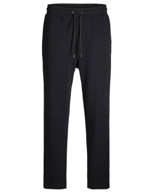 Duże męskie spodnie dresowe prosta nogawka Jack & Jones 12298638 czarne (46R) | 46R