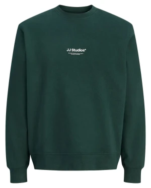Duża męska bluza wkładana przez głowę Jack & Jones 12284682 ciemnozielona (8XL) | 8XL