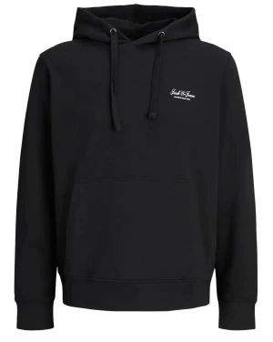 Duża męska bluza wkładana przez głowę Jack & Jones 12299671 czarna (5XL) | 5XL