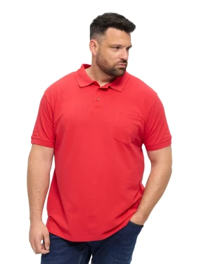 Duża męska koszulka polo North 56°4 99011-0300 czerwona (7XL) | 7XL