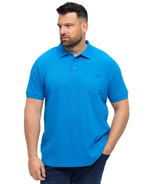 Duża męska koszulka polo North 56°4 99011-0570 niebieska (8XL) | 8XL