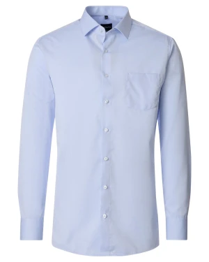 Duża męska gładka koszula z długim rękawem NON IRON Venti 002880-102 błękitna (56R) | 56R