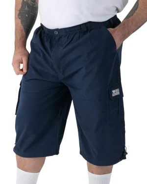 Duże męskie spodenki rybaczki bojówki za kolano Duke D555 Mason granatowe (3XL) | 3XL
