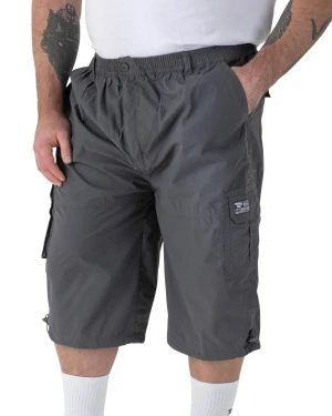Duże męskie spodenki rybaczki bojówki za kolano Duke D555 Mason szare (3XL) | 3XL