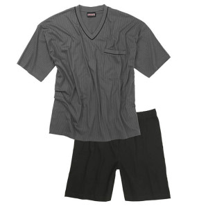 Duża męska piżama Adamo 119251-710 krótki rękaw szara (3XL) | 3XL