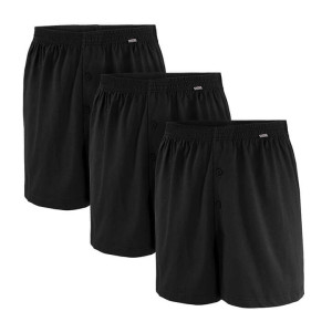 Duże luźne bokserki męskie bielizna Adamo 129610-700 3 pak czarne (5XL) | 5XL