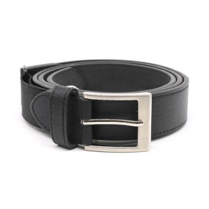 Męski duży pasek z gumką Duke D555 Matthew 3,4 cm czarny (44R) | 44R