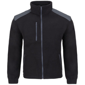 Duża bluza męska polarowa JHK FLRA340 czarno/szara (3XL) | 3XL