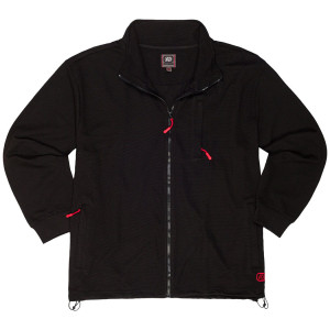 Duża bluza męska rozpinana  Adamo 159114-700 ze stójką czarna (6XL) | 6XL