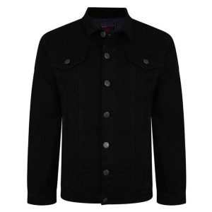 Duża męska kurtka katana jeansowa Kam 405 czarna (7XL) | 7XL
