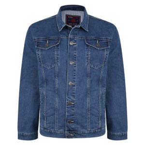 Duża męska kurtka katana jeansowa Kam 405 niebieska (8XL) | 8XL