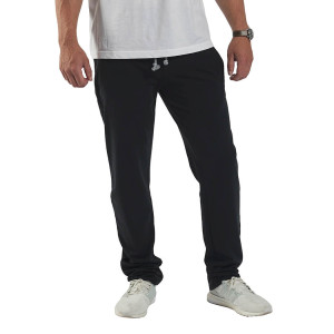 Duże męskie spodnie dresowe prosta nogawka North 56°4 99833 czarne (8XL) | 8XL