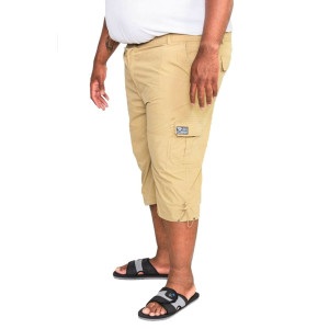 Duże męskie spodenki rybaczki bojówki za kolano Duke D555 Mason beżowe (5XL) | 5XL