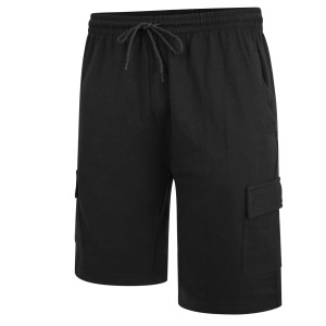 Duże męskie dresowe spodenki bojówki Kam 300 czarne (8XL) | 8XL