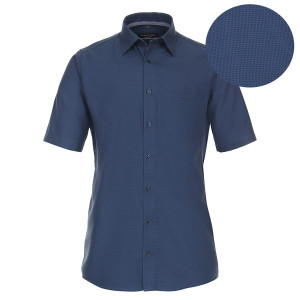 Duża męska koszula krótki rękaw elegancka Casa Moda 834079900-101 granatowa (50R) | 50R