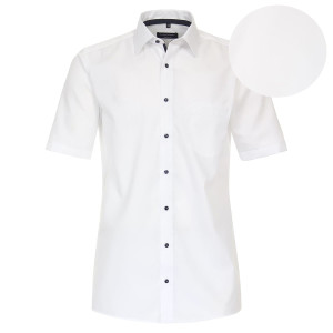 Duża męska koszula krótki rękaw elegancka Casa Moda 834079900-000 biała (46R) | 46R