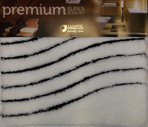 Dywanik Jarpol Premium 0,50x0,60 - Fala Biało-Czarny