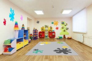 Dywan do przedszkola 3.00x4.00 Kleksy Szary