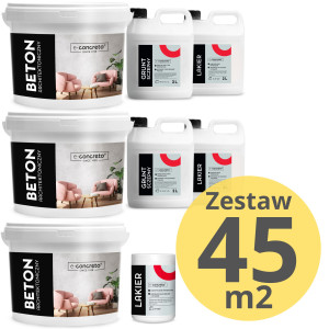Beton architektoniczny – kompletny zestaw na 45 m2 (wiaderko)