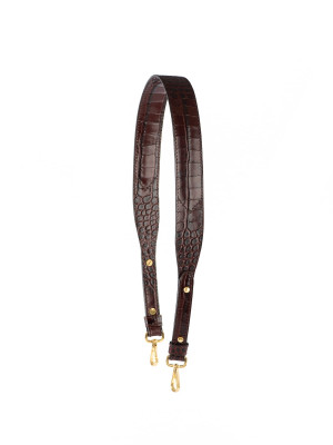 SKÓRZANY PASEK brązowy szeroki 4 cm do torebki