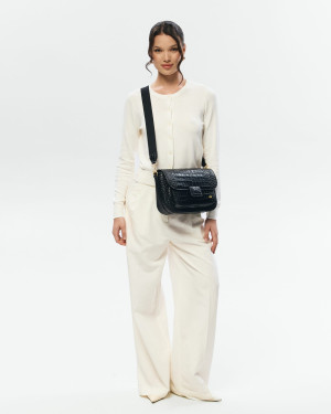 MADELINE czarna skórzana torebka damska duża