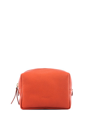 MINI TILLY pomarańczowa skórzana kosmetyczka damska