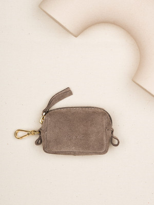 CHARMS lily mini saszetka zamsz jasny taupe skórzana zero waste