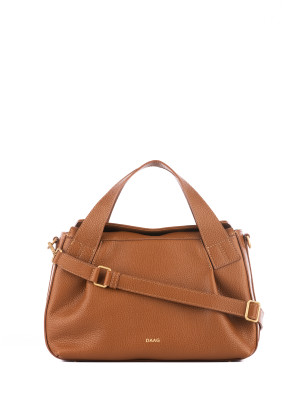 SIEMPRE koniak duża skórzana torebka kuferek