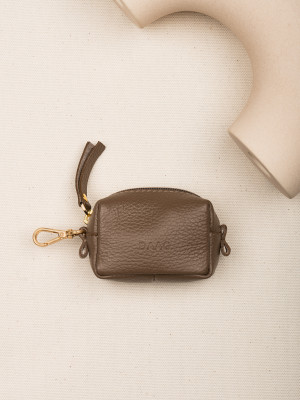 CHARMS lily mini saszetka taupe groszek skórzana zero waste