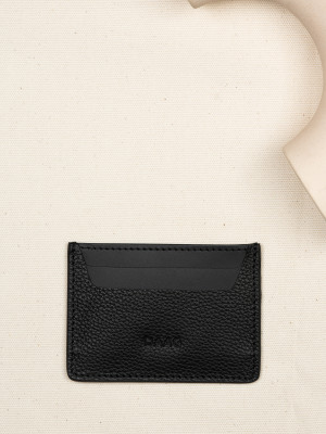 LEO czarne skórzane etui na karty męskie zero waste