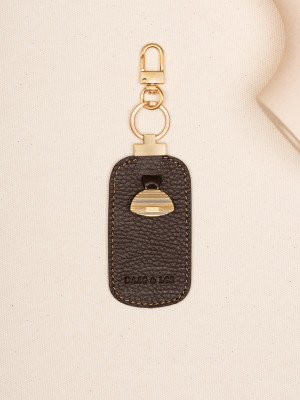 CHARMS zawieszka czekoladowy groszek breloczek skórzany lgs