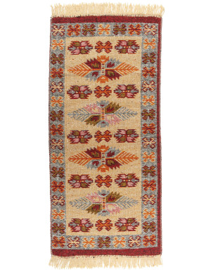 Dywan Kilim Liście Bordowy 60x120 cm