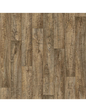 Wykładzina PCV 2m Trento Stock Oak 666M Surowa Deska Brązowy