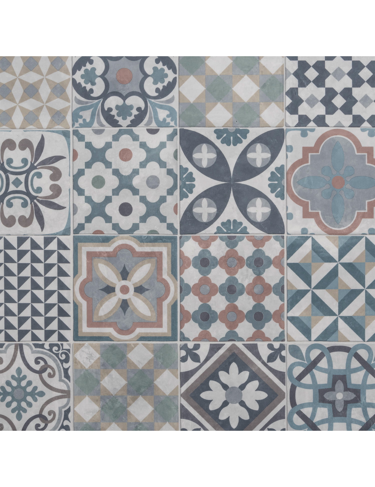 MultiSense Wykładzina PCV 3m Palermo Płytki Patchwork Wielokolorowy