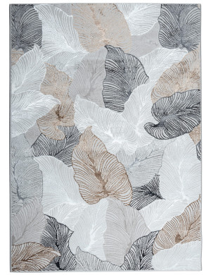 Dywan Nowoczesny Creation 120x170cm Liście Szary