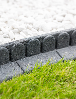 Obrzeże Trawnikowe + 4 szpilki Mowing Stone Szary 120dł.x7szer.x8wys.