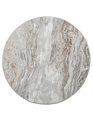Dywan Nowoczesny Creation 120cm Okrągły Marmur Szary