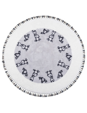 Dywan Pluszowy Maximo Design 120cm Okrągły Krówka Szary