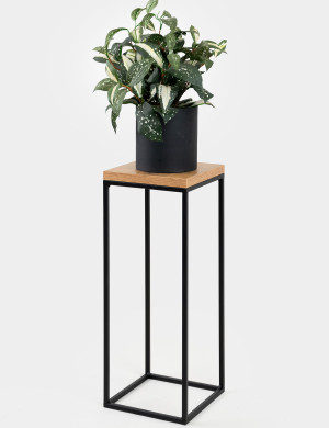 Kwietnik Stojący Metalowy Loft S 19x19x49cm Czarny