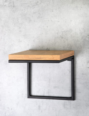 Kwietnik Na Ścianę Metalowy Loft Półka Góra 19x20x19cm Czarny