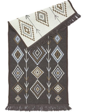 Dywan Kilim Nord 60x120cm Aztecki Brązowy