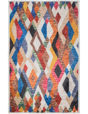 Chodnik Nowoczesny Mexico 50x80cm Geometryczny Wielokolorowy