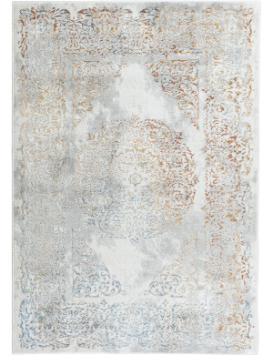 Dywan Glamour Rivaro 120x170cm Rozeta Vintage Szary
