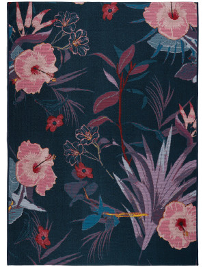 Dywan płasko tkany Jungle 80x160cm Roślinny Różowy