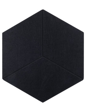 Panel ścienny akustyczny filcowy Felly 40x46cm heksagon 02 czarny 2szt.