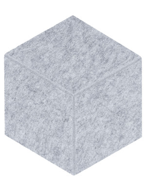 Panel ścienny akustyczny filcowy Felly 40x46cm heksagon 02 szary 2szt.