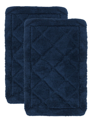 Komplet Dywaników Łazienkowych Soft Zestaw 2szt 40x60cm Granatowy