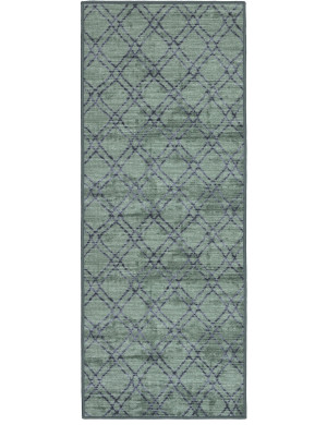 Chodnik Antypoślizgowy Vita 80x300cm Romby Zielony