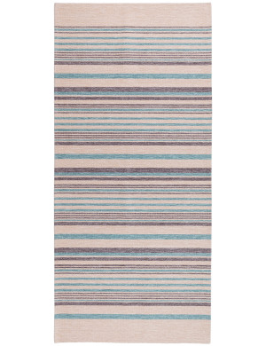 Dywan Laos Chenille 65x160cm Paski Beżowy Wielokolorowy